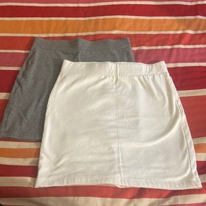 Two fitted mini skirts
